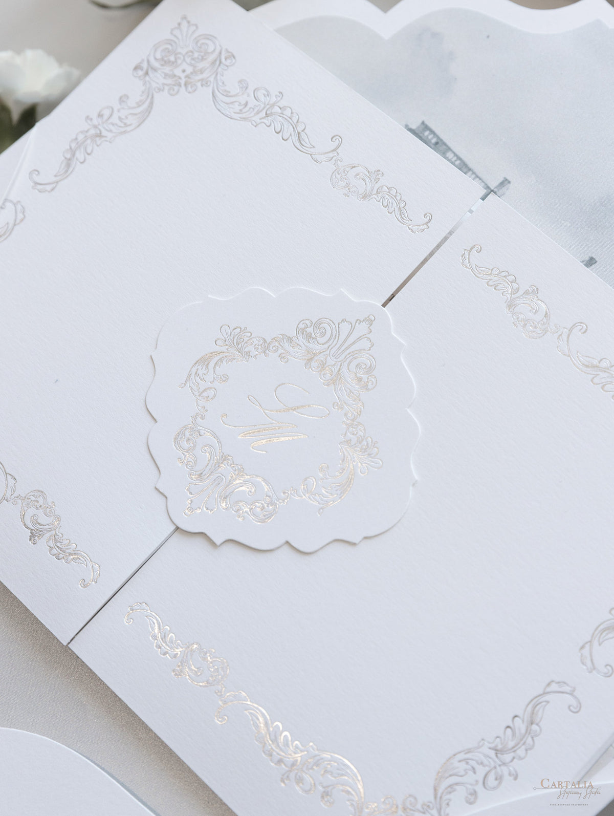 HEDSOR HOUSE Invitación al lugar Suite plegable de bolsillo de lujo Invitación de boda