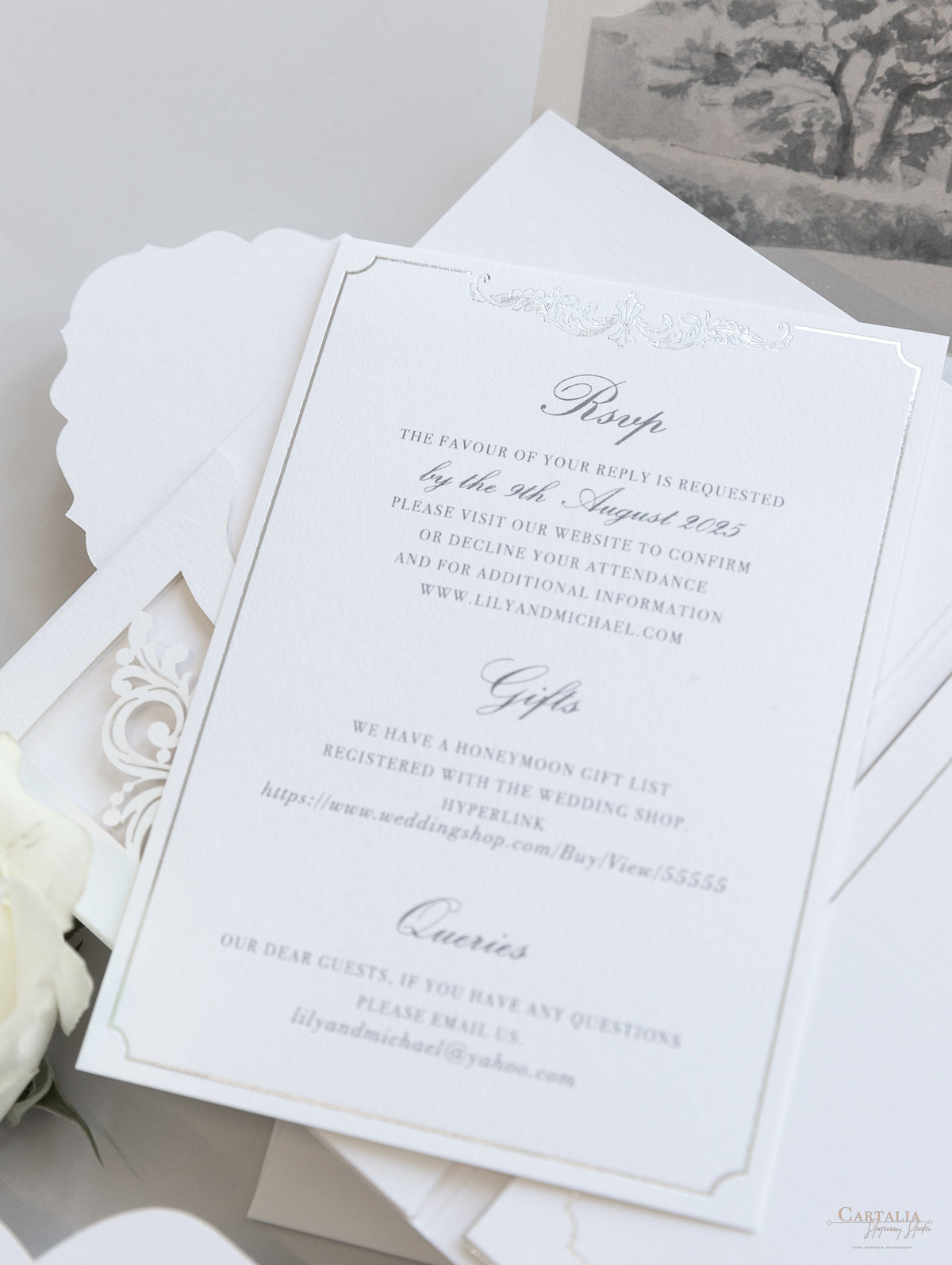 HEDSOR HOUSE Venue invitation Luxury pocket fold suite Wedding invitation