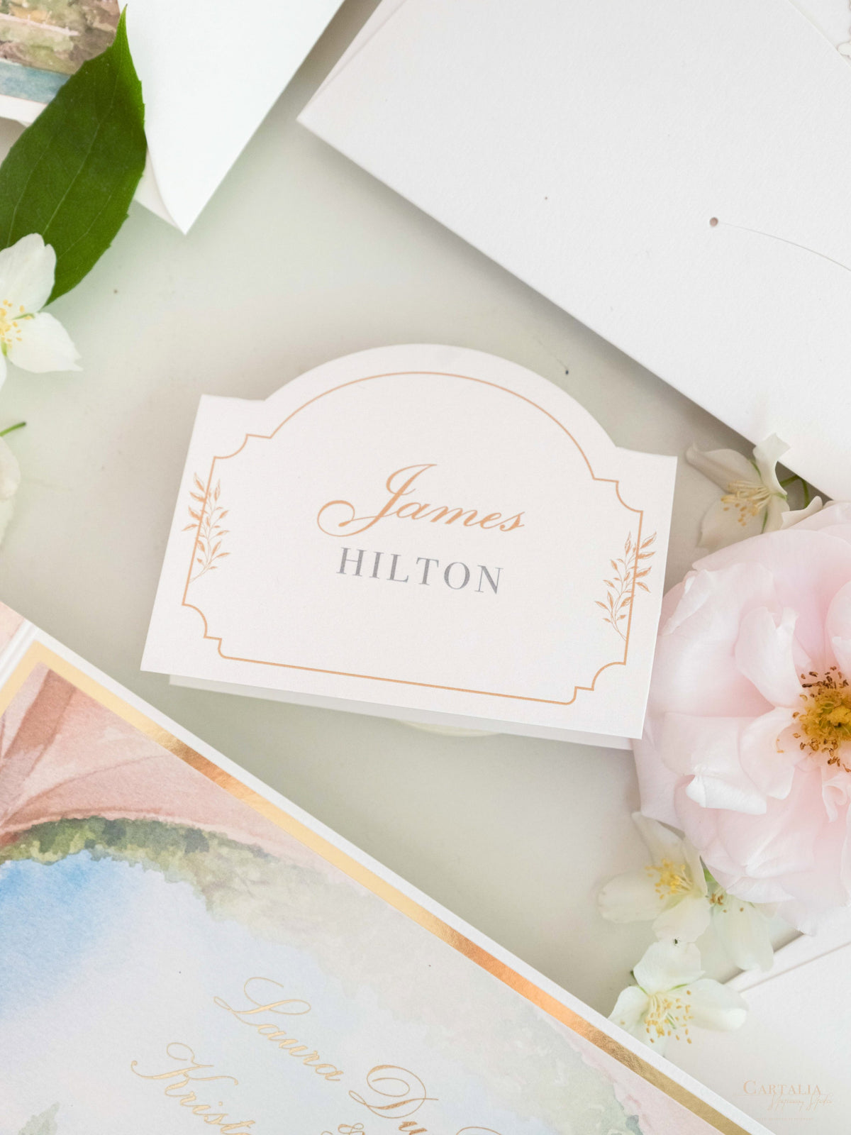 Custom Shape Place Cards | Villa del Balbianello, Lake Como Wedding