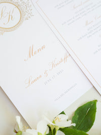 Design del menu con piastra ad arco | Villa del Balbianello