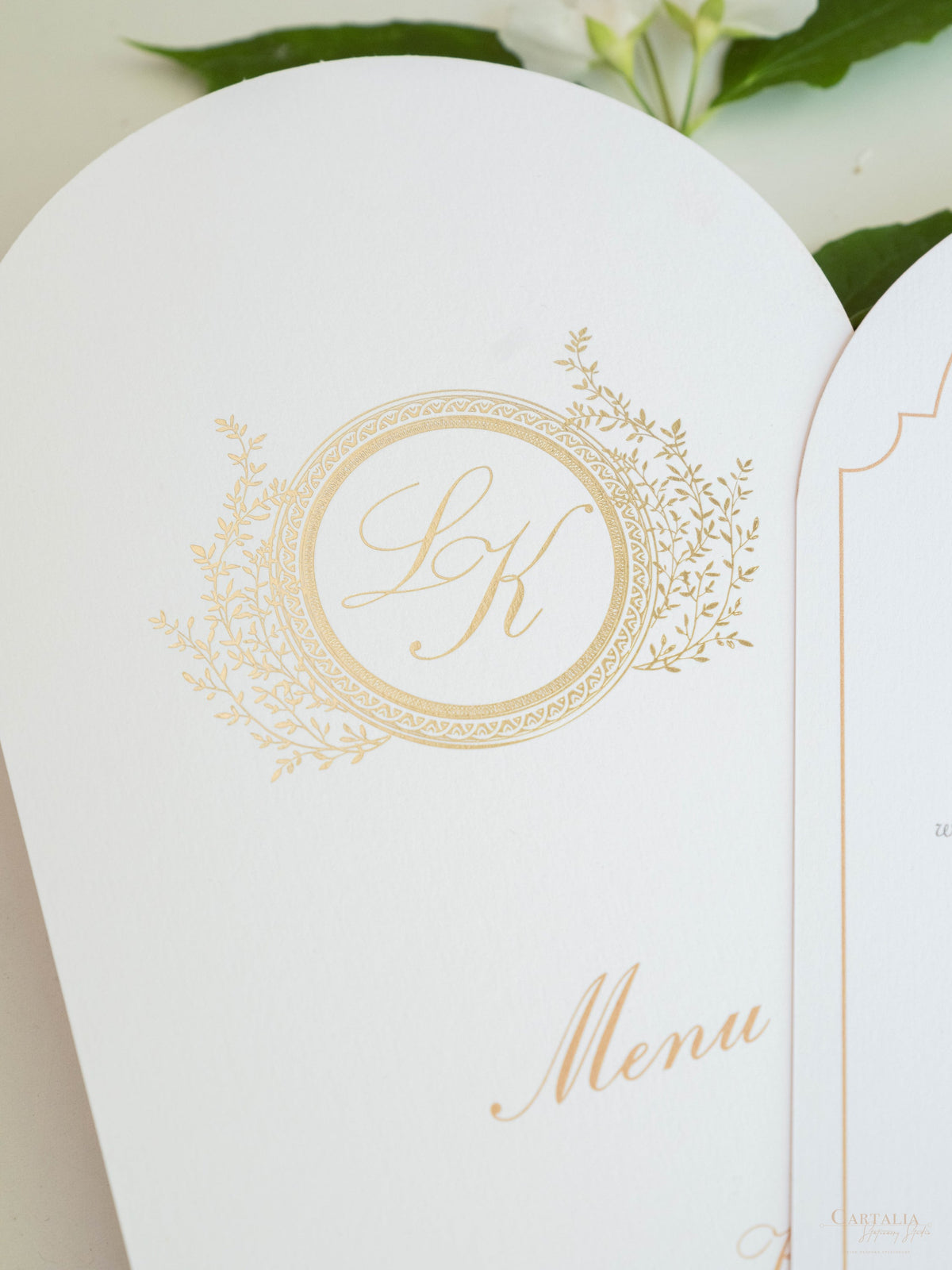 Design del menu con piastra ad arco | Villa del Balbianello
