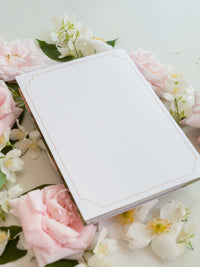 Bespoke Order Of Service with Watercolour Venue & Gold Foil | Villa del Balbianello, Lake Como Wedding