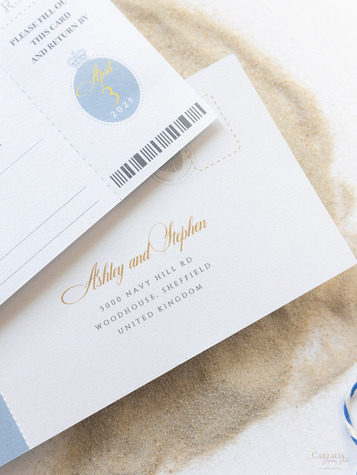 Santorini Greece Invite  - Luxury Engraved Plane in Gold Plexi Passport Wedding Invitation with Real Gold Foil