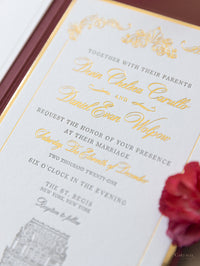 St Regis Hotel in New York Venue | Deluxe Red & Gold Pocket | Bespoke Commission D&D