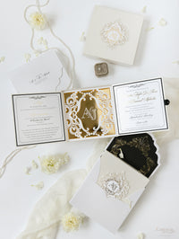 Golden Couture Bespoke Box: 3D Custom Design | Bespoke Commission A&J