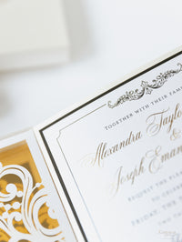 Golden Couture Bespoke Box: 3D Custom Design | Bespoke Commission A&J