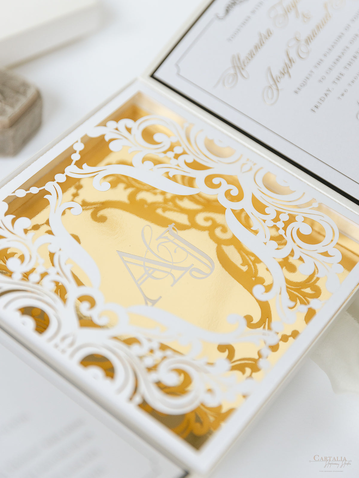 Golden Couture Bespoke Box: 3D Custom Design | Bespoke Commission A&J