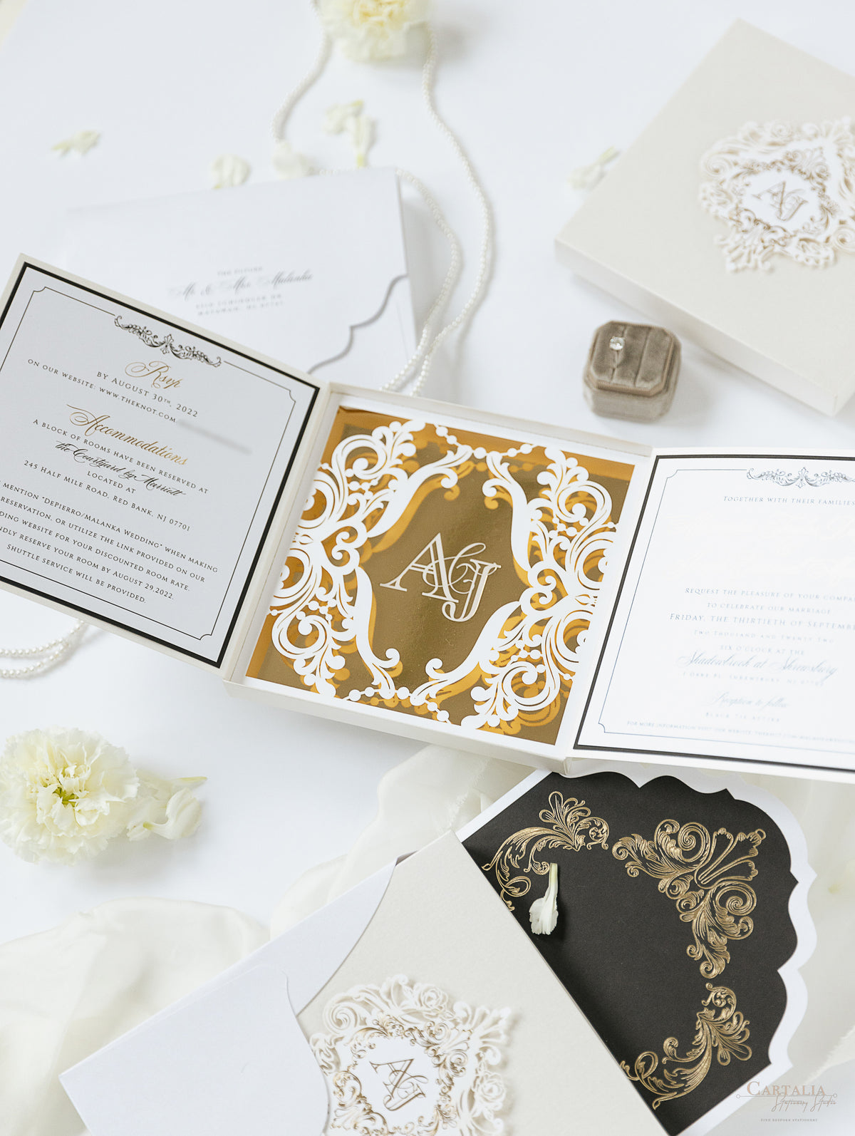 Golden Couture Bespoke Box: 3D Custom Design | Bespoke Commission A&J
