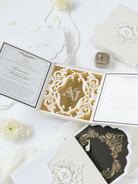 Golden Couture Bespoke Box: 3D Custom Design | Bespoke Commission A&J