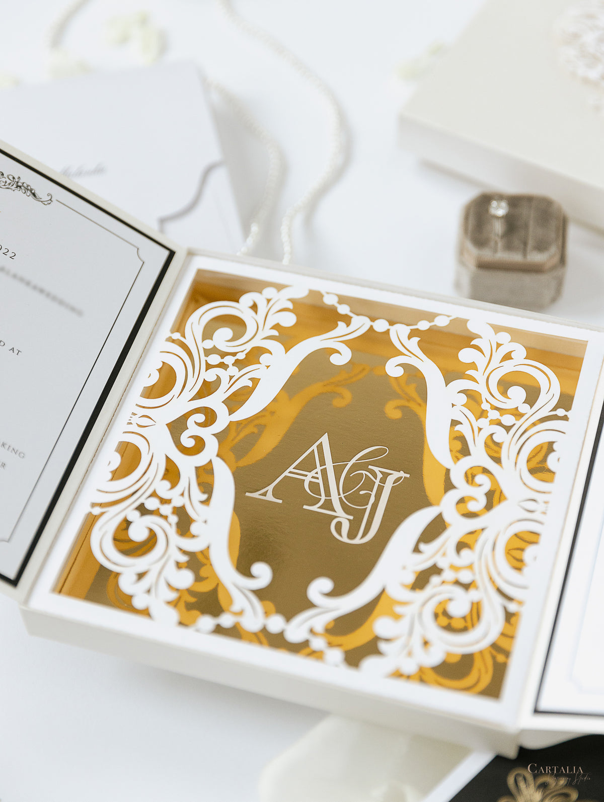 Golden Couture Bespoke Box: 3D Custom Design | Bespoke Commission A&J