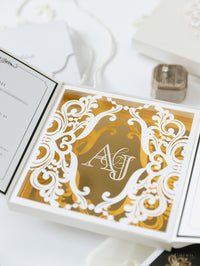 Golden Couture Bespoke Box: 3D Custom Design | Bespoke Commission A&J