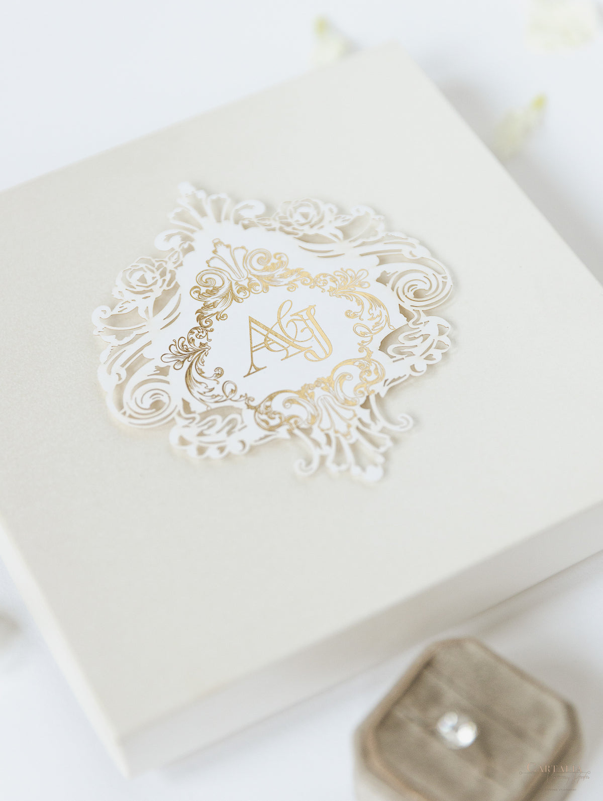 Golden Couture Bespoke Box: 3D Custom Design | Bespoke Commission A&J