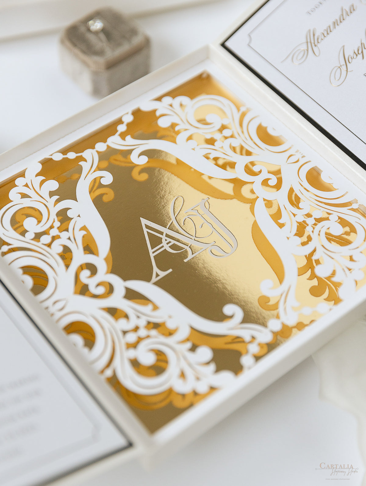 Golden Couture Bespoke Box: 3D Custom Design | Bespoke Commission A&J