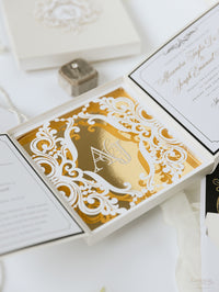 Golden Couture Bespoke Box: 3D Custom Design | Bespoke Commission A&J
