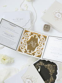 Golden Couture Bespoke Box: 3D Custom Design | Bespoke Commission A&J