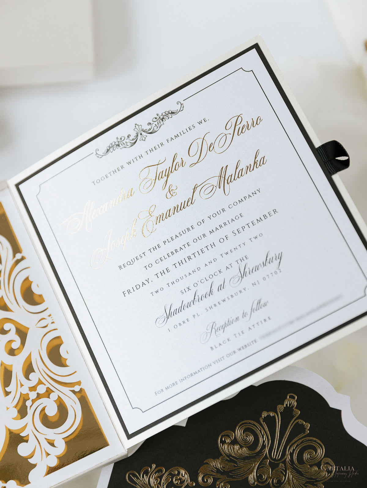 Golden Couture Bespoke Box: 3D Custom Design | Bespoke Commission A&J