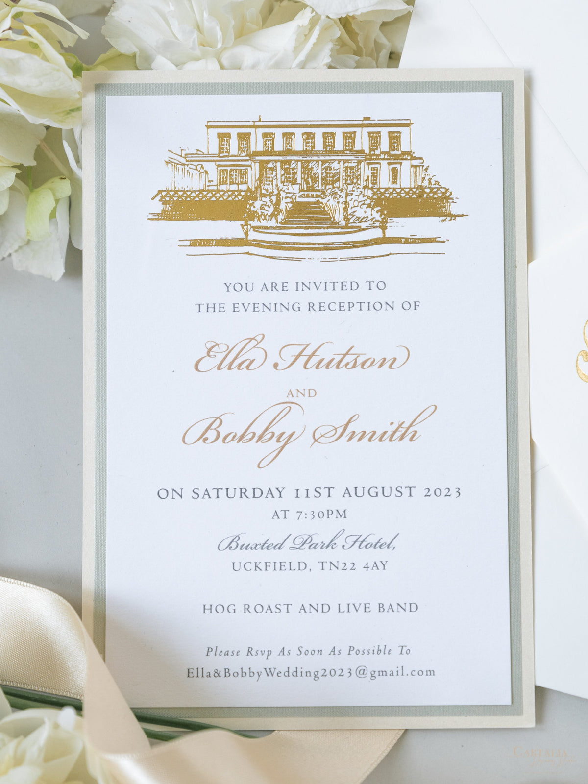 Add-on: Bespoke Artist Commission: Wedding Venue Sketch / Drawing