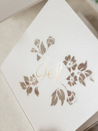 Invitación de boda del lago Como | villa del balbianello | Caja 3D de alta costura | Comisión L&P a medida