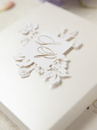 Invitación de boda del lago Como | villa del balbianello | Caja 3D de alta costura | Comisión L&P a medida