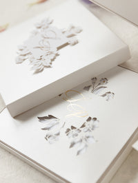Invitación de boda del lago Como | villa del balbianello | Caja 3D de alta costura | Comisión L&P a medida