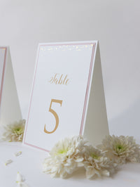 Confetti Dotted Table Number Cards