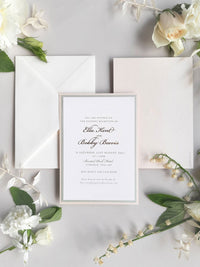 Illustrazione della sede del matrimonio personalizzata | Invito sventato per la sede in lamina d'oro da 800 g/m²