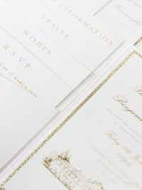 Venue Grantley Hall Wedding Invitations | Bespoke Commission P&B