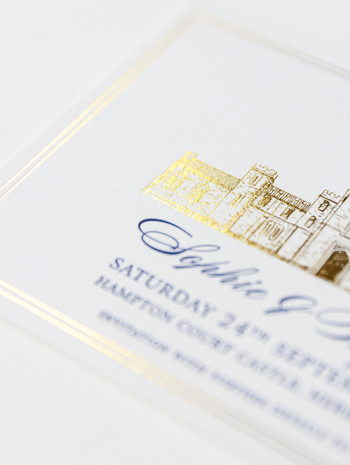 La tua sede | Lamina di lusso e stampa tipografica salva la data con busta