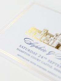 La tua sede | Lamina di lusso e stampa tipografica salva la data con busta