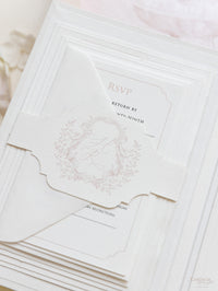 Libro Tasca di lusso fatta a mano in stile scatolato degli inviti La Casa Toscana | Commissione su misura H&R