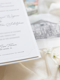 Libro Tasca di lusso fatta a mano in stile scatolato degli inviti La Casa Toscana | Commissione su misura H&R