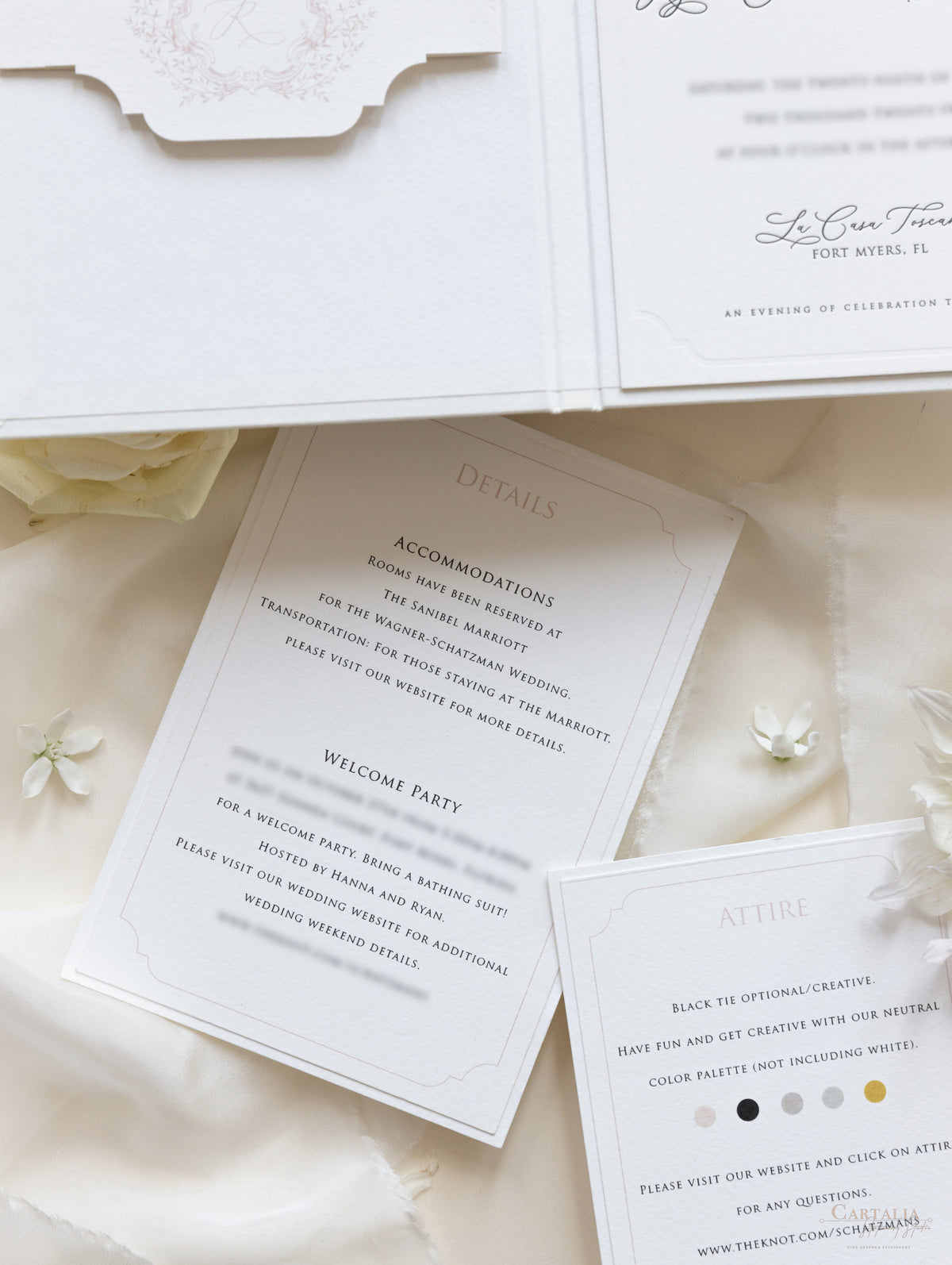 Libro Tasca di lusso fatta a mano in stile scatolato degli inviti La Casa Toscana | Commissione su misura H&R