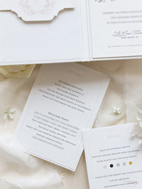 Libro Tasca di lusso fatta a mano in stile scatolato degli inviti La Casa Toscana | Commissione su misura H&R