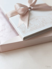 Libro Tasca di lusso fatta a mano in stile scatolato degli inviti La Casa Toscana | Commissione su misura H&R