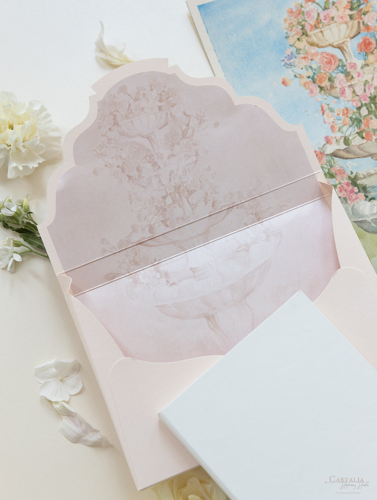 Libro Tasca di lusso fatta a mano in stile scatolato degli inviti La Casa Toscana | Commissione su misura H&R