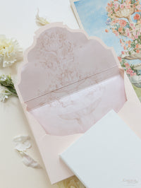 Libro Tasca di lusso fatta a mano in stile scatolato degli inviti La Casa Toscana | Commissione su misura H&R