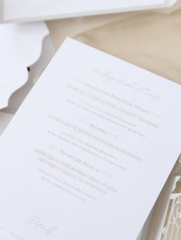Villa Valentini Bonaparte | Invitación de boda frustrada con puerta ornamental | Comisión personalizada P&B