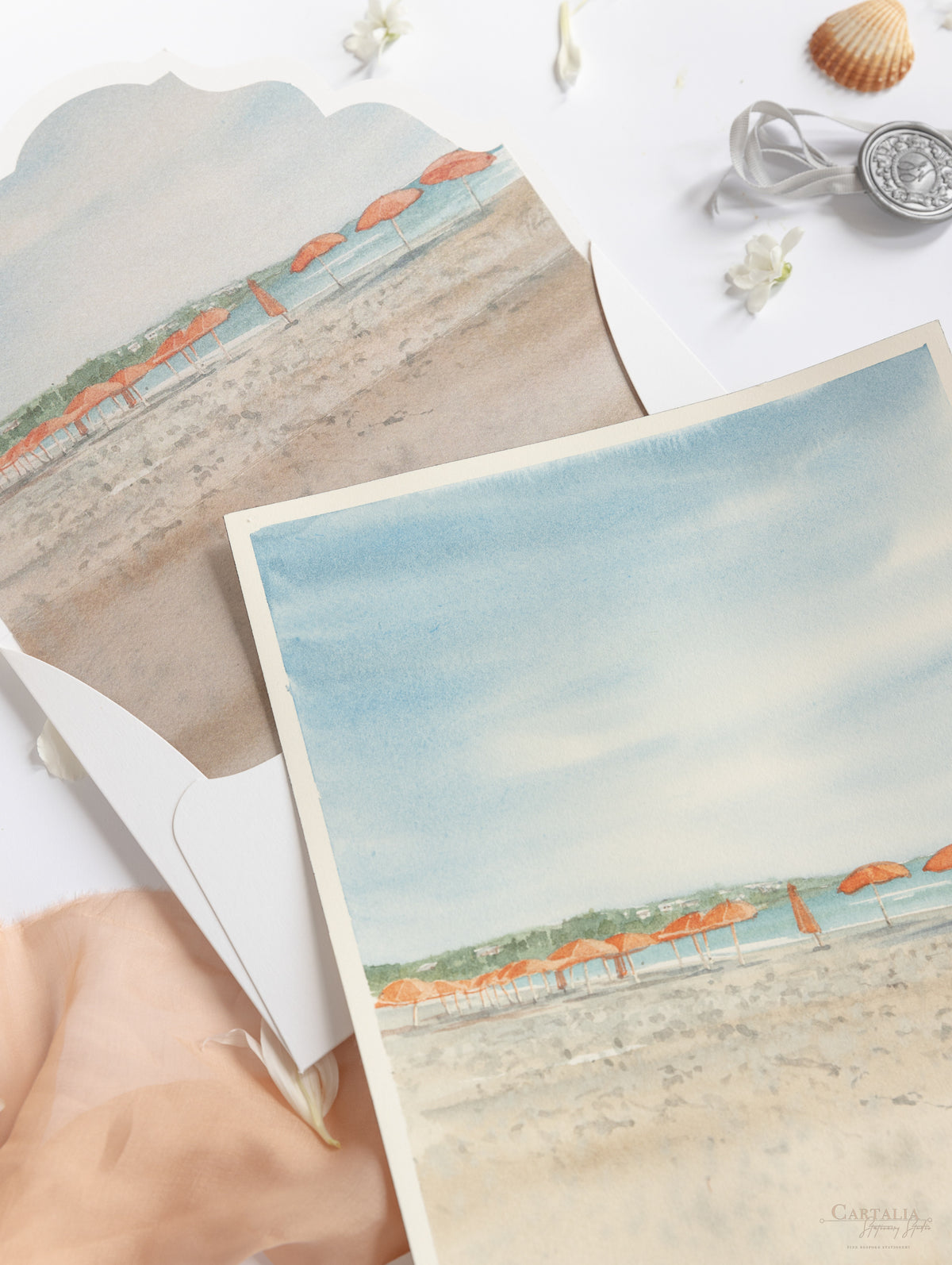 Inviti per hotel sulla spiaggia Sea Crest | Commissione su misura A&N