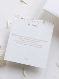 Luxury Royal Gold Foil Confetti Dotted Blush Pink Pocket fold Wedding Invitation Suite