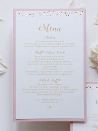 Luxury Royal Gold Foil Confetti Dotted Menu