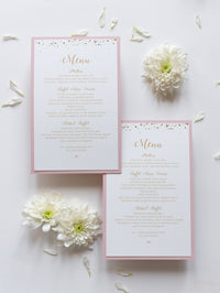 Luxury Royal Gold Foil Confetti Dotted Menu