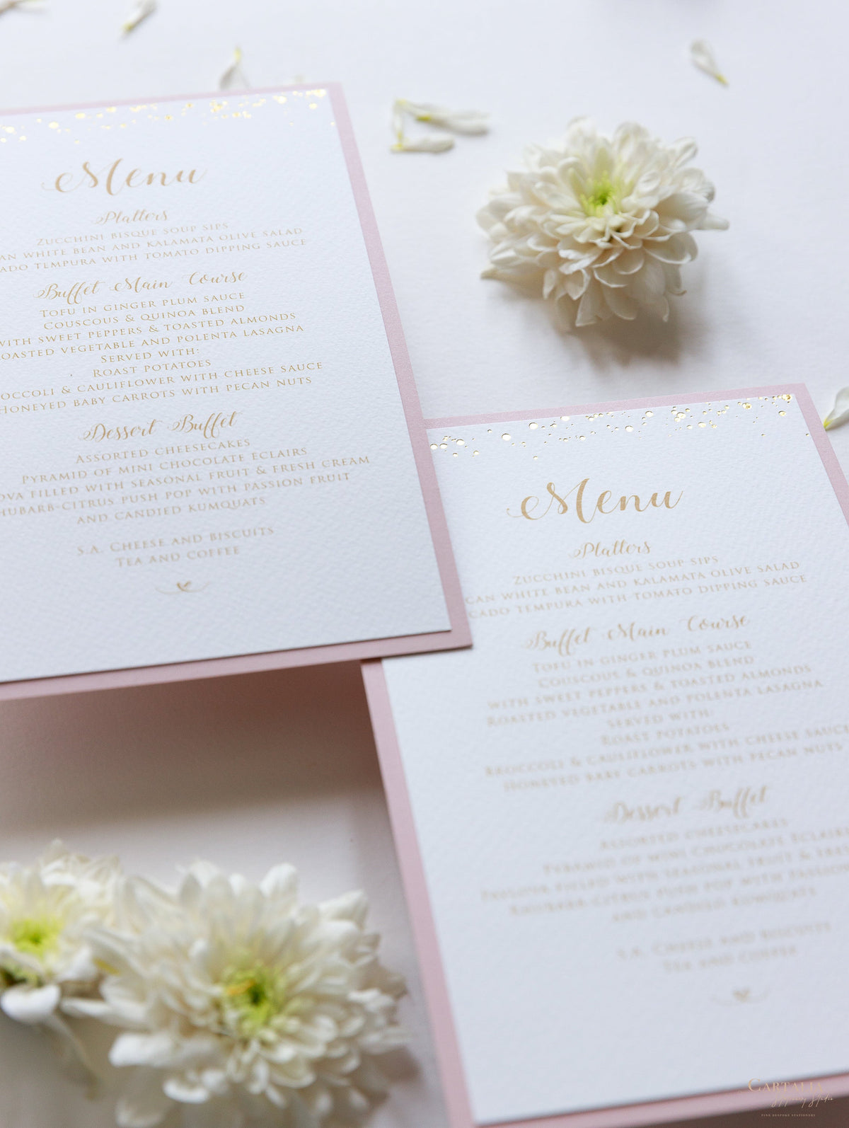 Luxury Royal Gold Foil Confetti Dotted Menu