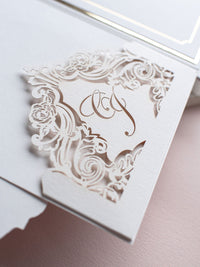 CUSTOM Venue invitation Luxury pocket fold suite Wedding invitation | SAMPLE