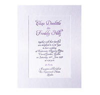 Invitation de mariage en relief en relief.