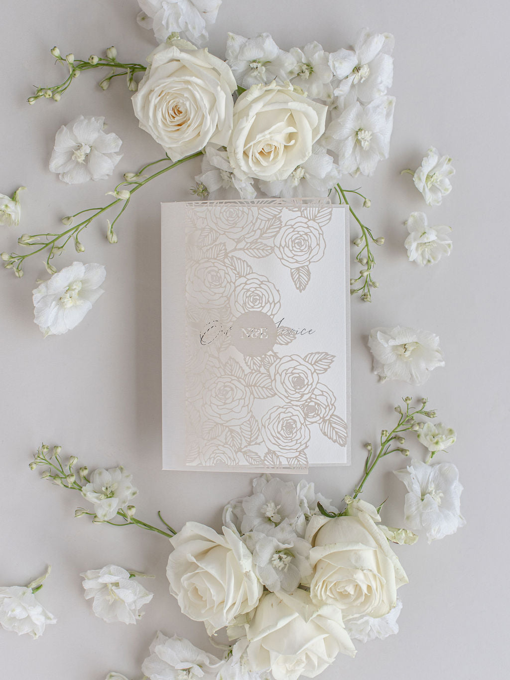 Intricate Laser Cut Rose Detail Order of Service