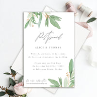 Changement de feuille de date - Carte de mariage de mariage