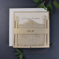 Suite de recepción nocturna cortada con láser con puerta ornamental y banda para el vientre