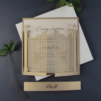 Suite de recepción nocturna cortada con láser con puerta ornamental y banda para el vientre