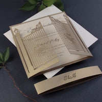 Suite de recepción nocturna cortada con láser con puerta ornamental y banda para el vientre