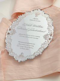 Luxury Boxed Invitation: a Decadent Mirror Gold Plexi Wedding Invitation - Engraved